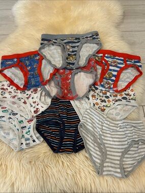 Nickelodeon Boys' Multi-Print Briefs in Red, Blue, Gray, White